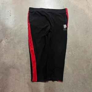 Y2K baggy‎ oversized wide leg US Polo Assassin Black Pants size XL